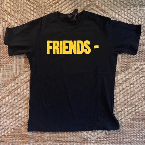 VLONE Other - VLONE Black Tee with Yellow FRIENDS Print
